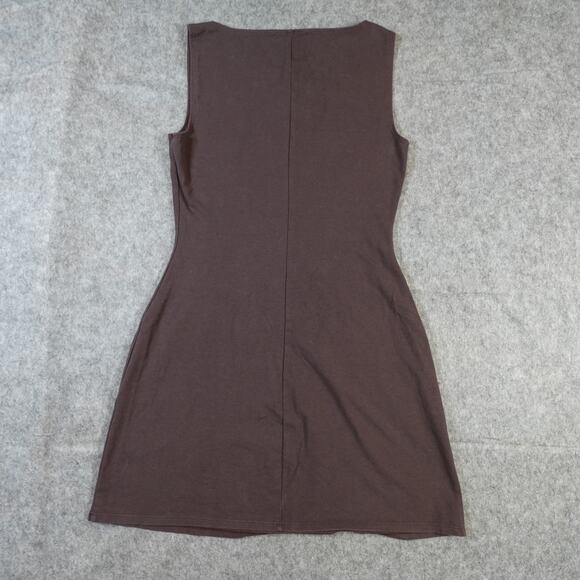 Reformation Dress Womens Small Nataly Mini Boat Neck Brown Knit Bodycon - Picture 7 of 11